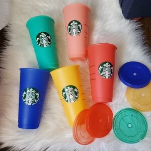 Starbucks Color Changing Reusable Cold Cups Set- New In Box